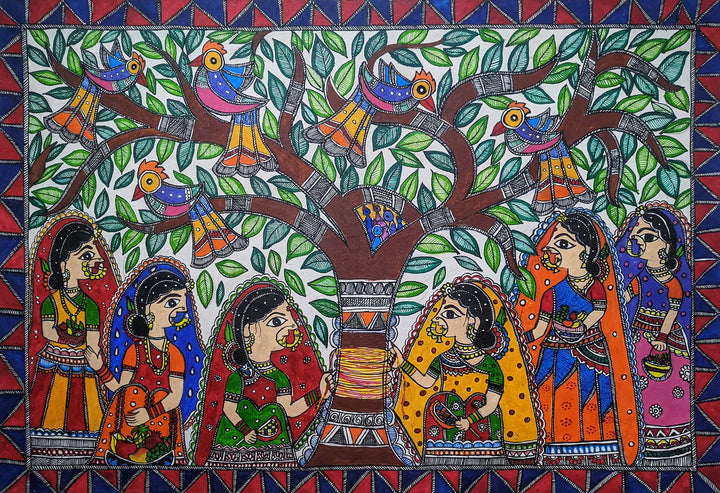 Vat Purnima in Madhubani By Ambika Devi Thumbnail