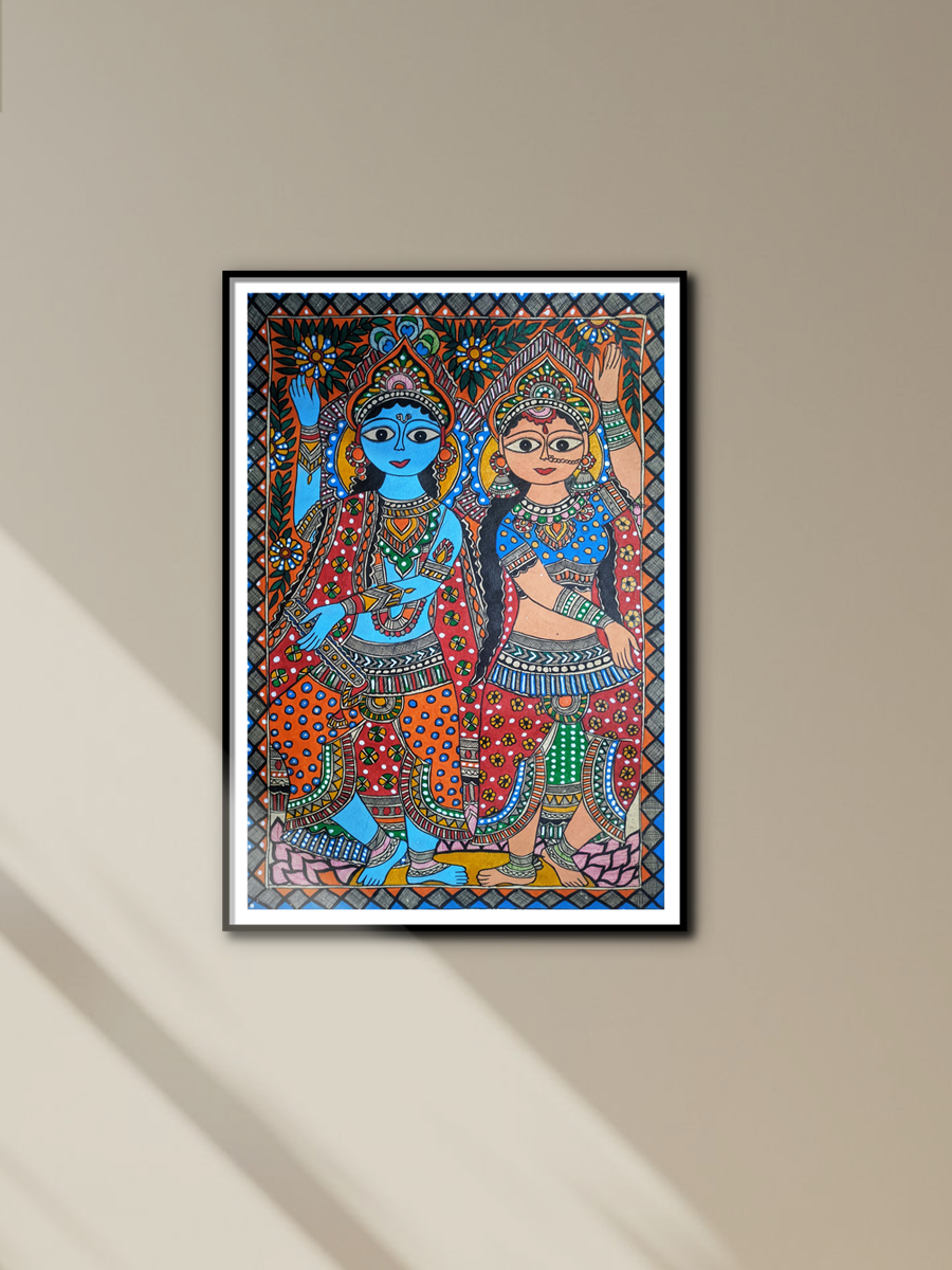 Buy Radha and Krishna's Dance in Madhubani by Ambika Devi