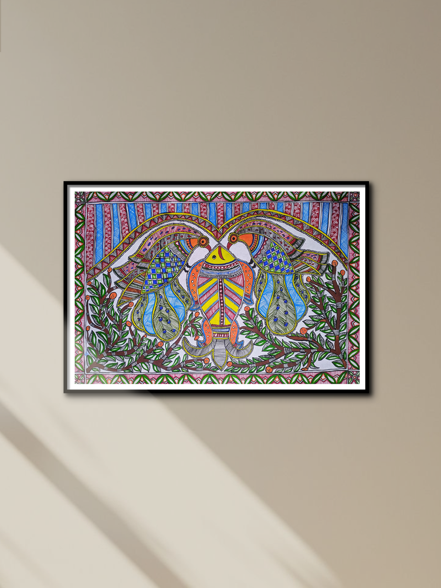 Shop Fishes and Peacocks in Madhubani by Ambika Devi