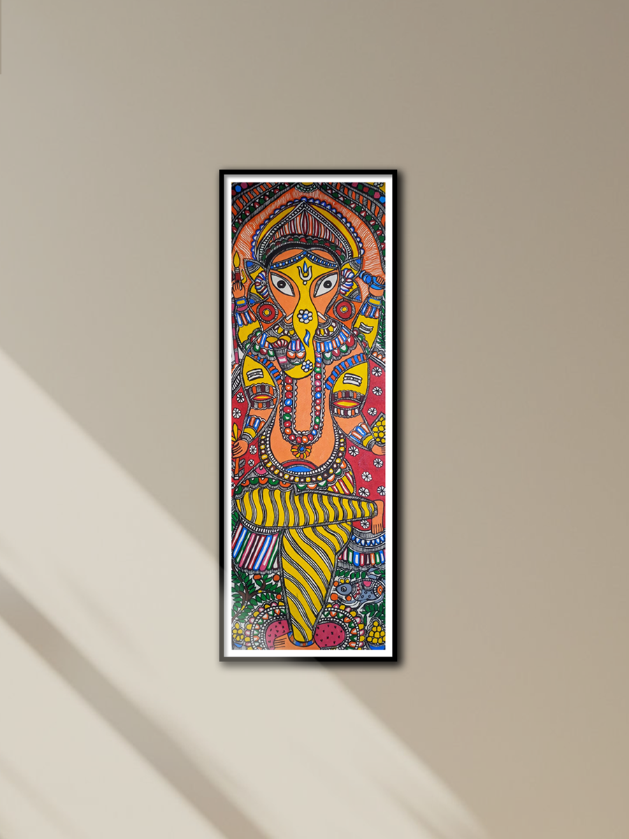 Shop Lord of Ganas - Ganesha Madhubani by Ambika Devi