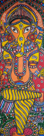 buy Lord of Ganas - Ganesha Madhubani by Ambika Devi