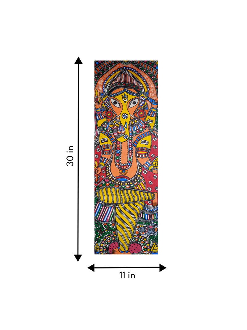 Lord of Ganas - Ganesha Madhubani by Ambika Devi