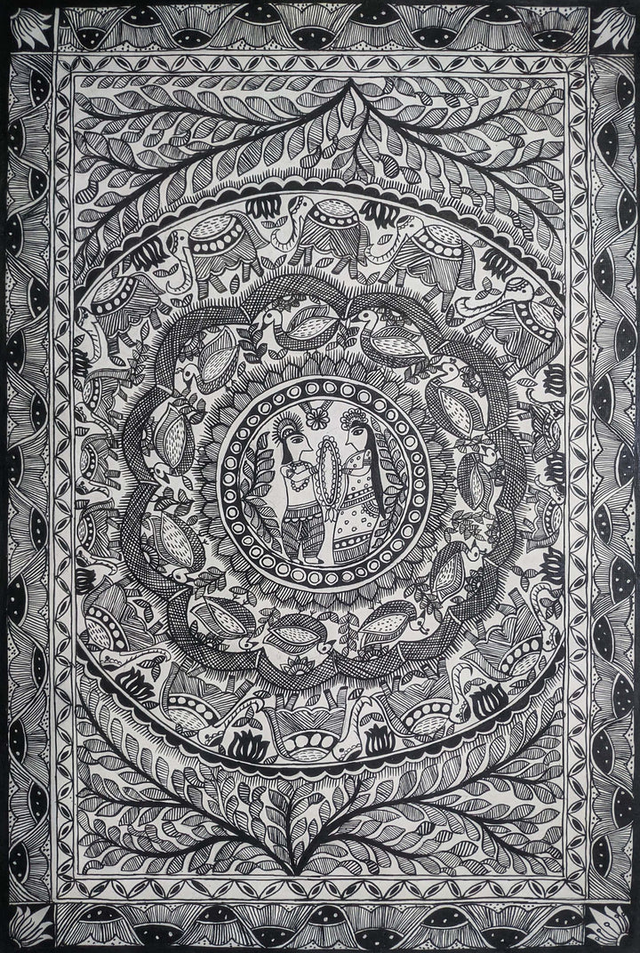 Vivaha Panchami in Mithila Madhubani by Ambika Devi Thumbnail