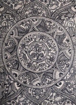 buy Eternal Harmony: Monochromatic Madhubani by Ambika Devi