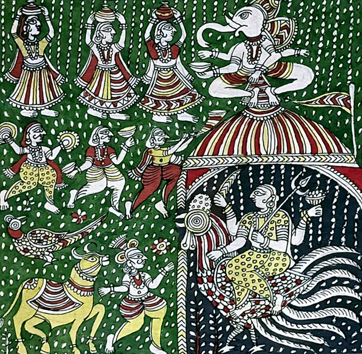 Maa Durga Mata Ni Pachedi By Dilip Chitara For Home Decor Thumbnail