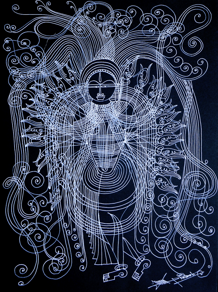 Maa Durga in Surpur Inspired Art by Krishna Prakash Thumbnail