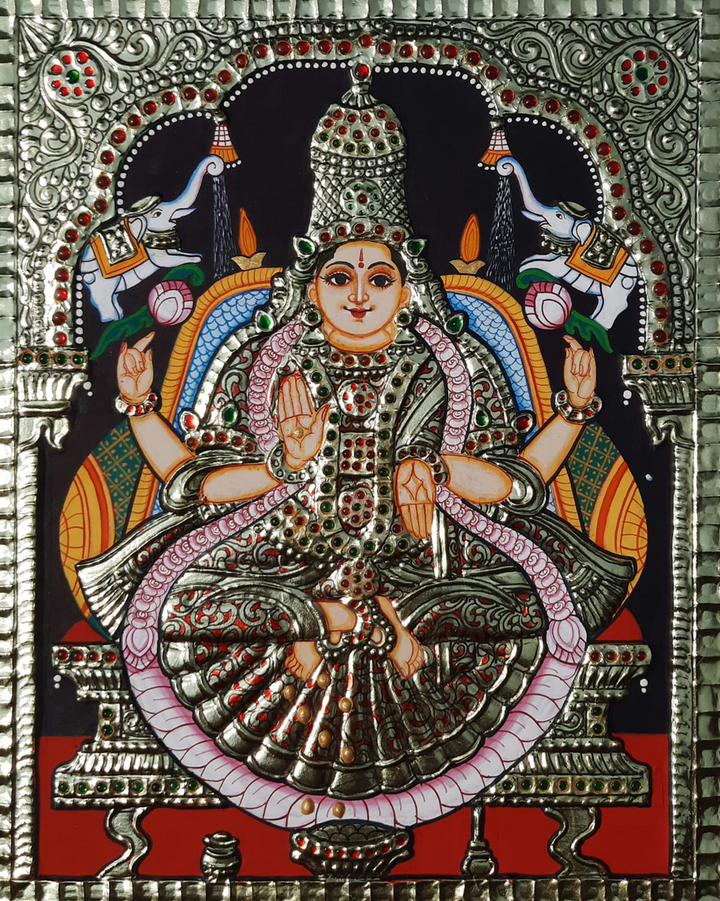 Maa Lakshmi Tanjore Painting by Sanjay Tandekar Thumbnail