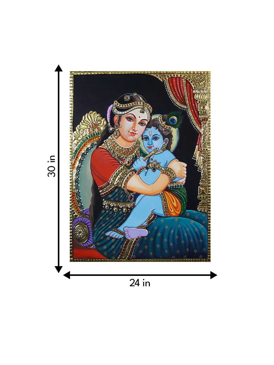 Maa Yashoda Ka Nandlala Tanjore Painting Religious Themes maa-yashoda-ka-nandlala-tanjore-painting-religious-themes