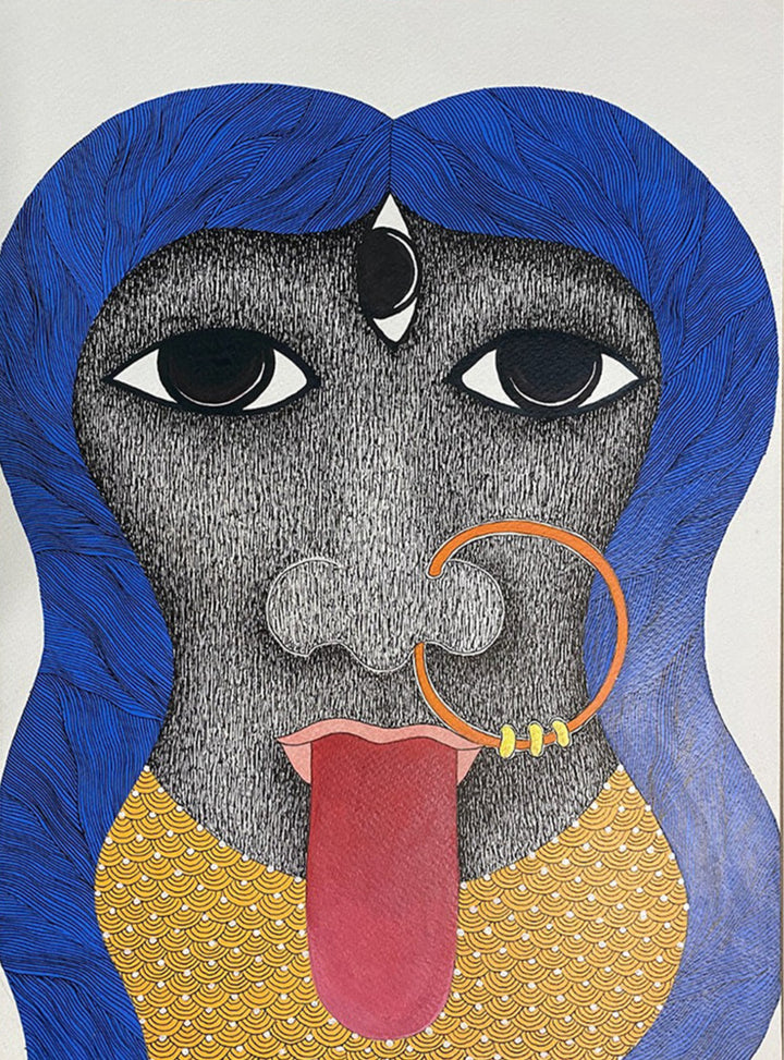The Nurturing Divine: Goddess Mahakali in Gond by Venkat Shyam Thumbnail