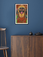 Mahakali handpainted in Kalighat style by Manoranjan Chitrakar