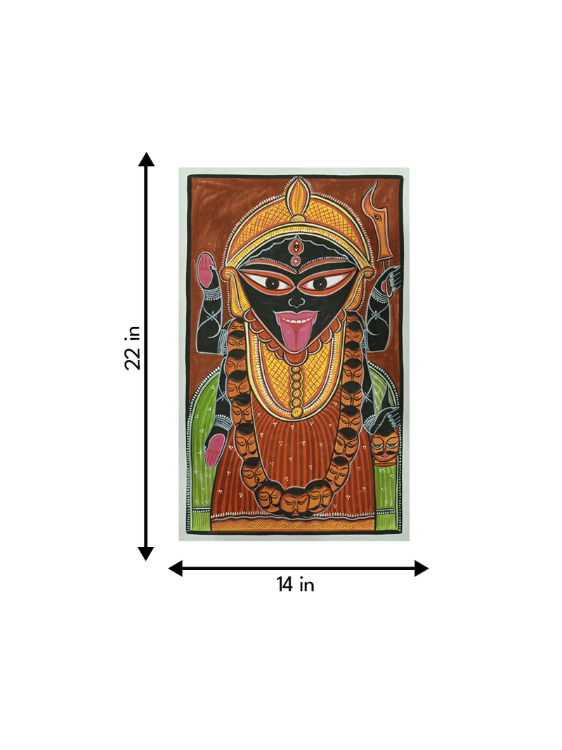 Mahakali handpainted in Kalighat style for sale