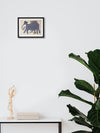 Mahout and Elephant, Bhil Art for sale