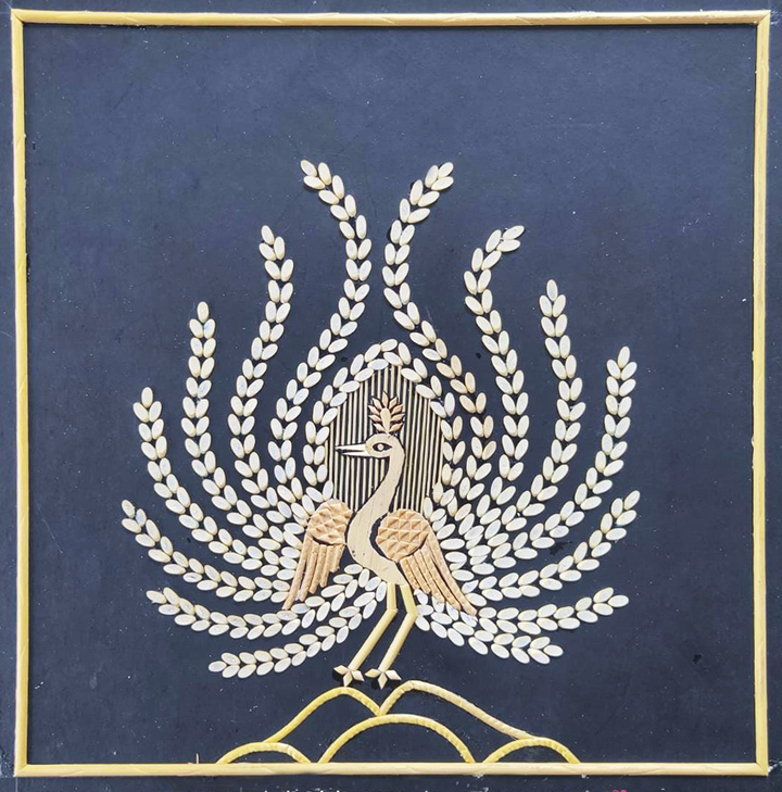 Majestic Peacock in Sikki Grass work by Suraj Kumar Sahu Thumbnail