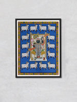 Majestic Reverence  Regality of Shrinathji Pichwai Painting by Dinesh Soni