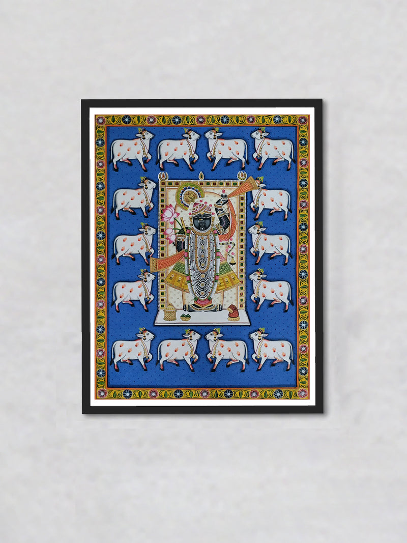 Majestic Reverence  Regality of Shrinathji Pichwai Painting by Dinesh Soni