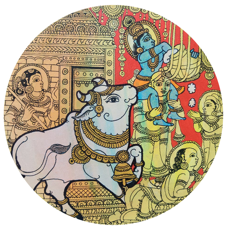 Makhan Chor in Kalamkari Inspired Art by Hariath N Thumbnail
