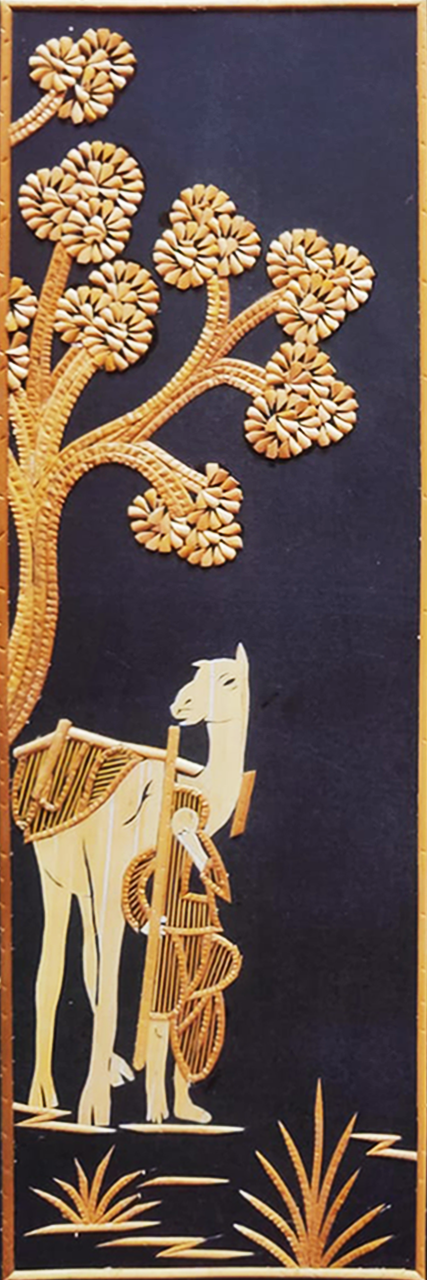 Man and a Camel in Sikki Grass work by Suraj Kumar Sahu Thumbnail