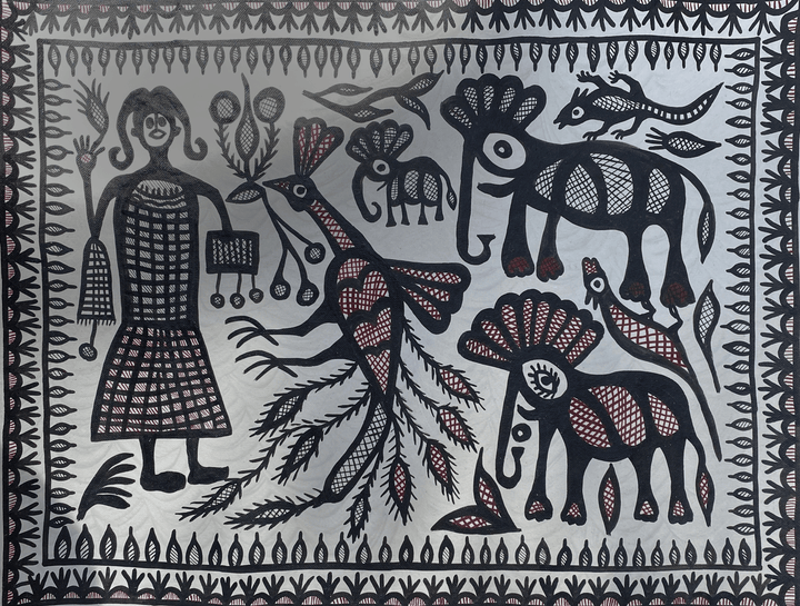 Man and the Wildlife in Sohrai by Manikchand Mahto Thumbnail