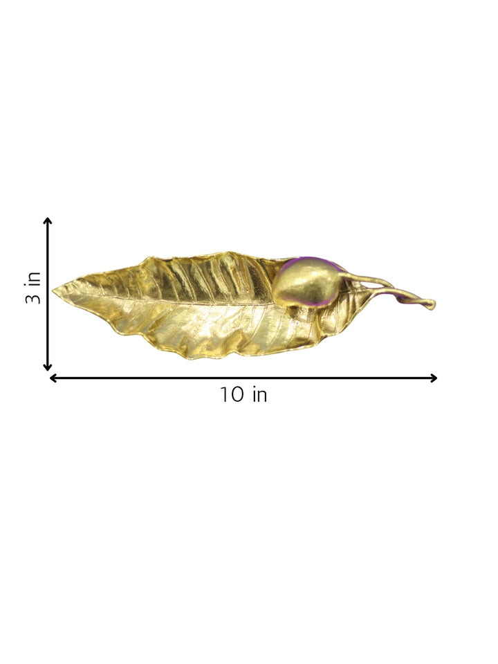 Mango with leaf in Brass work by Chanchal Chakraborty Thumbnail