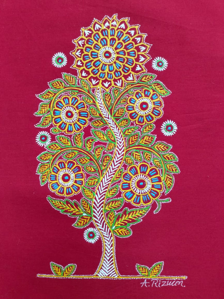 Marigold in Rogan art by Rizwan Khatri Thumbnail