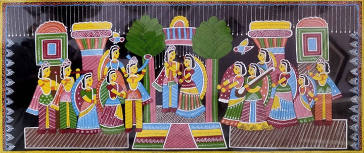 Marriage ceremony in Tikuli painting by Ashok Kumar Thumbnail