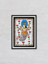 Matsya Avatar of Vishnu, Madhubani Painting by Ambika Devi