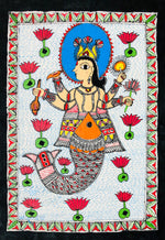 Buy Matsya Avatar of Vishnu, Madhubani Painting by Ambika Devi