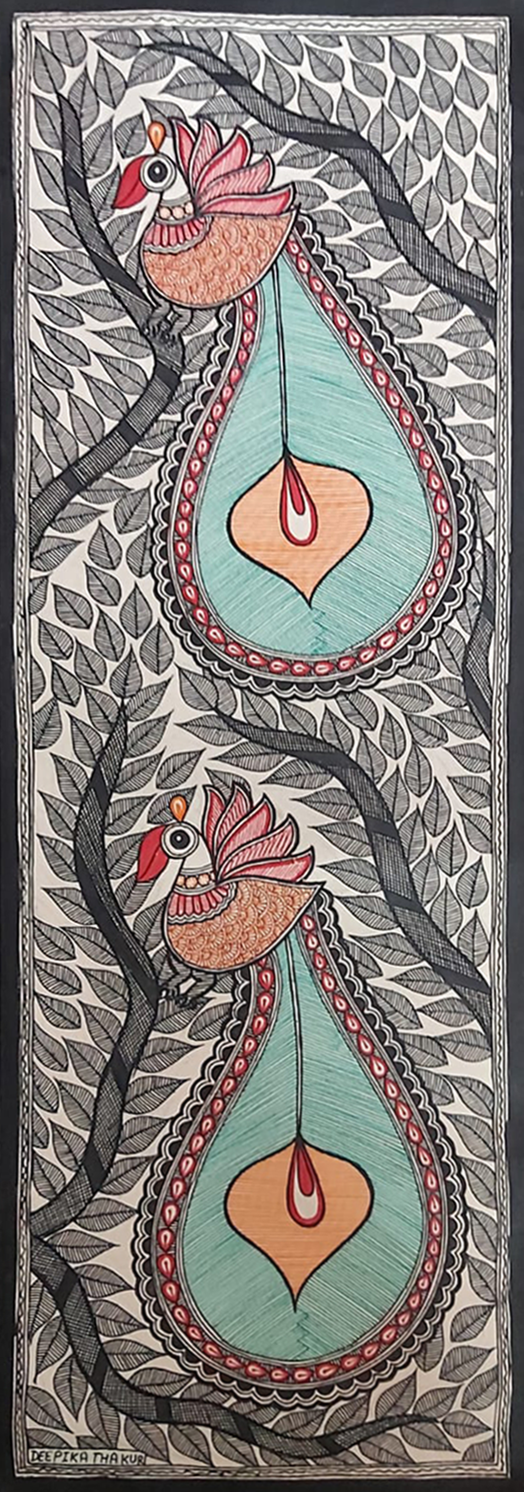 Mayura: Madhubani art by Priti Karn Thumbnail
