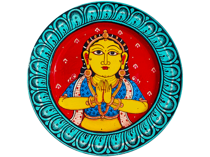 Melodic Enchantment Dance of Colors - Pattachitra Plate by Apindra Swain for Home Decor Thumbnail