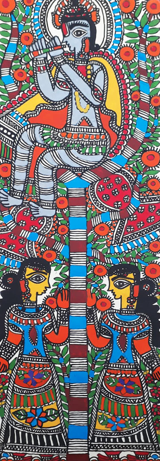 Melody of Love: Vibhuti Nath's Madhubani Painting Thumbnail