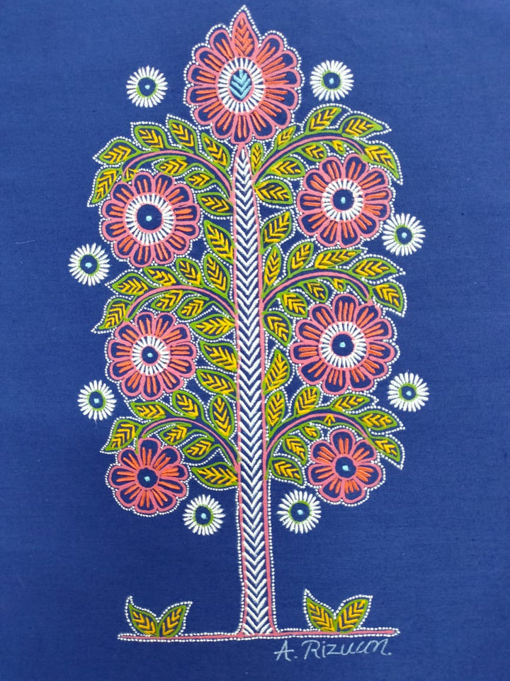 Miniature Tree in Rogan art by Rizwan Khatri Thumbnail