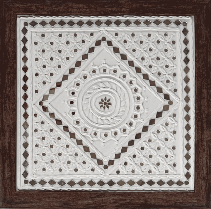 Mirror Mosaic in Mud Tile in Lippan by Nalemitha For Home Decor, Gifting Thumbnail