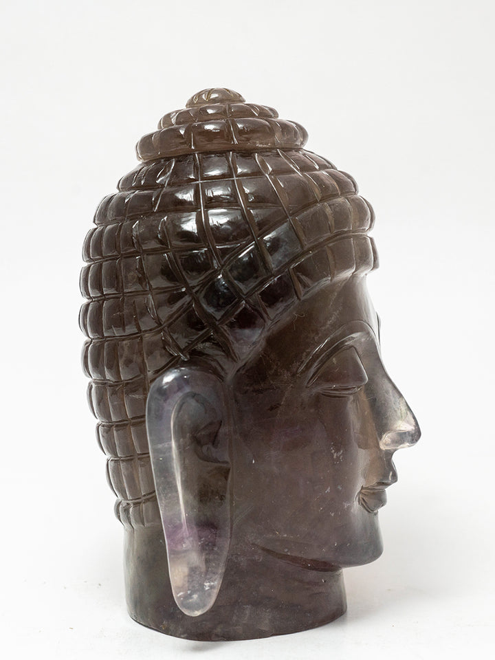 Misty Path of Awakening: The Smoky Fluorite Carving of Gautam Buddha by Prithvi Kumawat Thumbnail