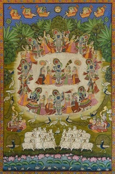 Maha Raas In Pichwai painting by Jayesh Sharma Thumbnail