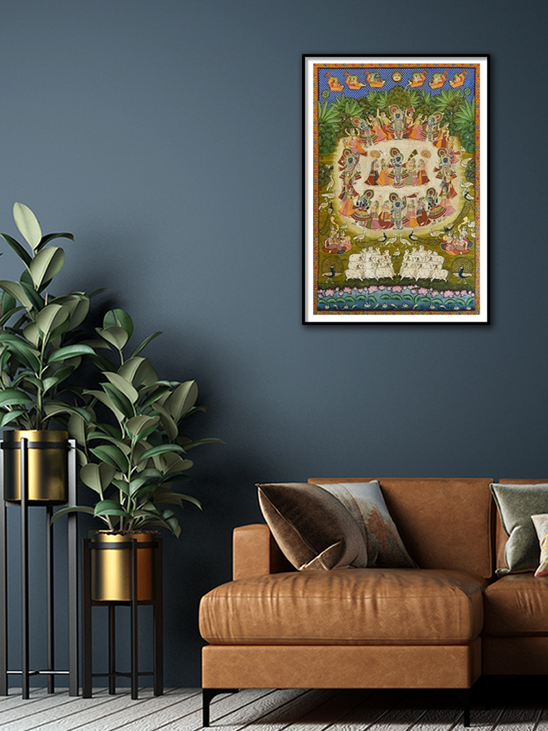 Moments of Devotion: Pichwai painting by Jayesh Sharma for sale