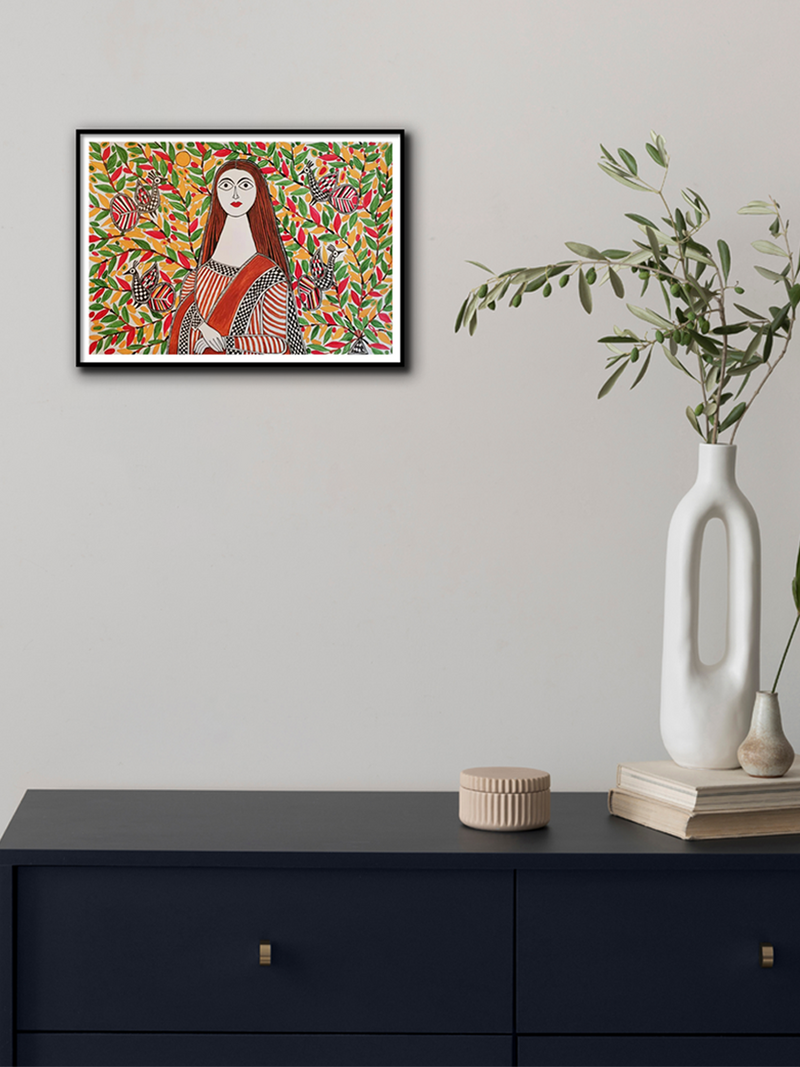 Monalisa in Madhubani by Izhar Ansari