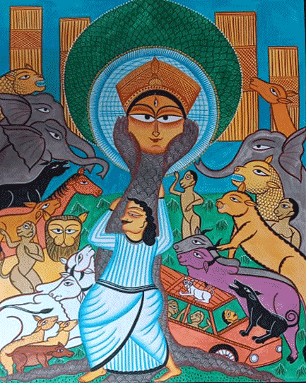 Buy Mother Nature in Kalighat by Uttam Chitrakar