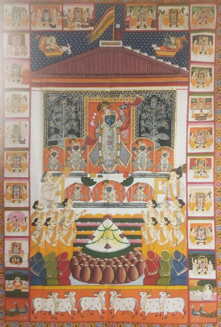 Mountain of Grace: Pichwai Painting by Jayesh Sharma Thumbnail