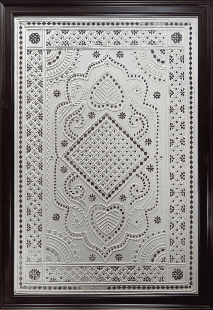 Mud Tile in Lippan by Nalemitha For Home Decor, Gifting Thumbnail