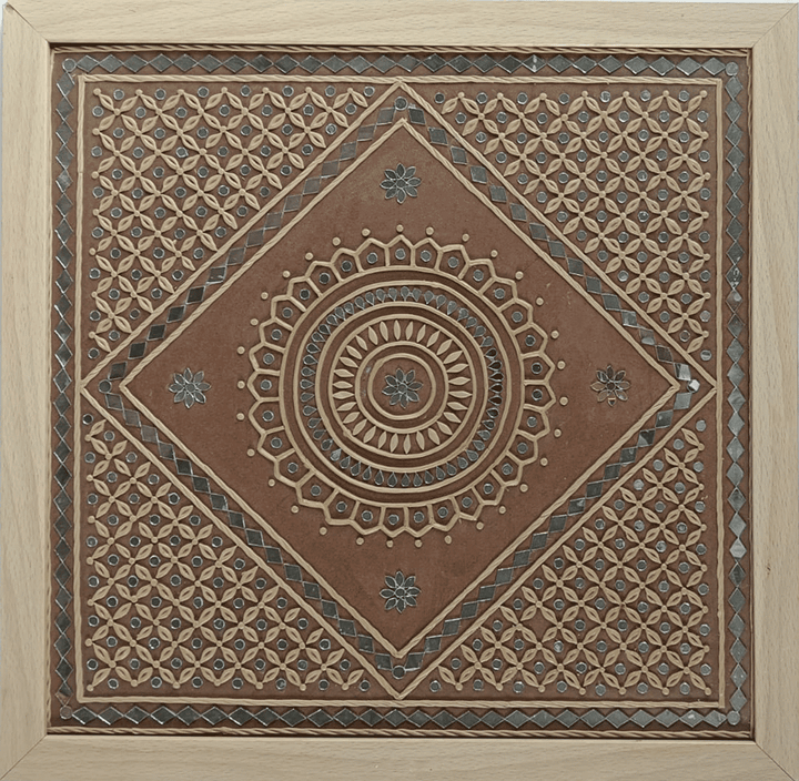 Mud Tile in Lippan by Nalemitha For Home Decor, Gifting Thumbnail