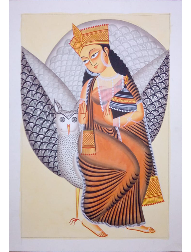 Mystical Mastery Unleashed: A Kalighat Patua Masterpiece by Hasir Chitrakar Thumbnail