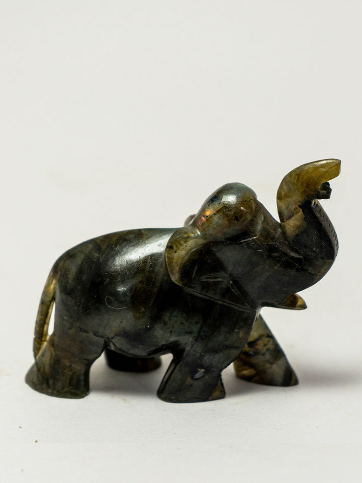Mystical Splendor: Labradorite Carving of an Elephant by Prithvi Kumawat Thumbnail