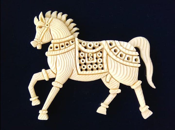 Mystical Symphony: Equine in Foam Art, Sea foam Art by Harsh Verdhan Chhajed Thumbnail