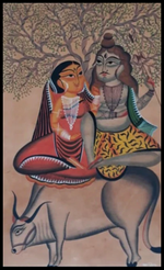 Mystical Union: Uttam Chitrakar's Kalighat Legacy for Sale