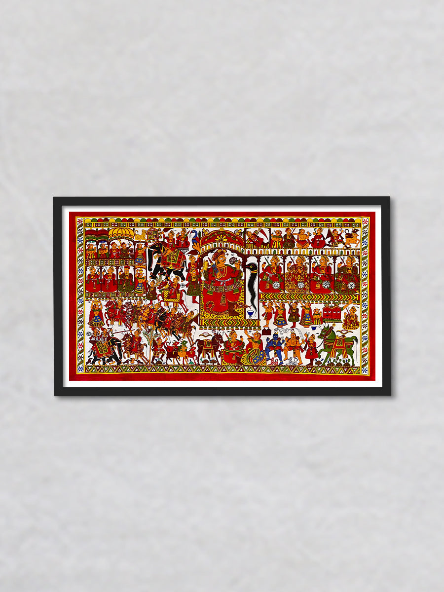 Mystical Tales – Devnarayan Heritage Phad Painting by Kalyan Joshi