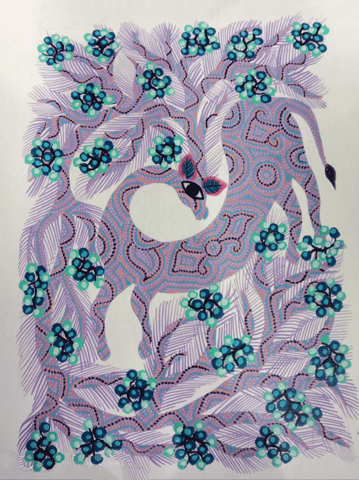 Mythical Deer In Bhil By Geeta Bariya Thumbnail