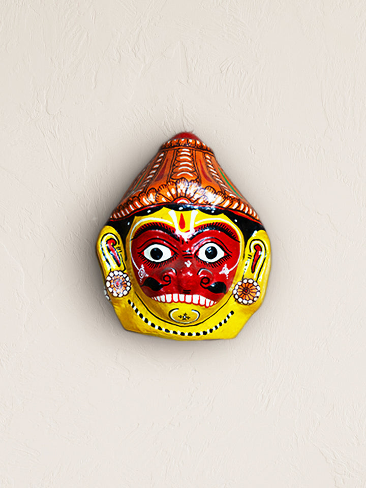 Mythical Reverence: The Paper Mache Kagaj Mukha Hanuman's Face Paper Mache by Keshab Maharana Thumbnail