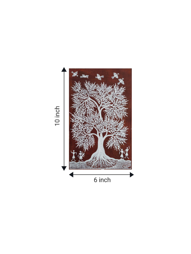 Nature and Human in Warli artwork for sale