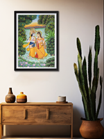 Pichwai Artistry with Radha and Krishna by Shehzaad Ali Sherani for Sale