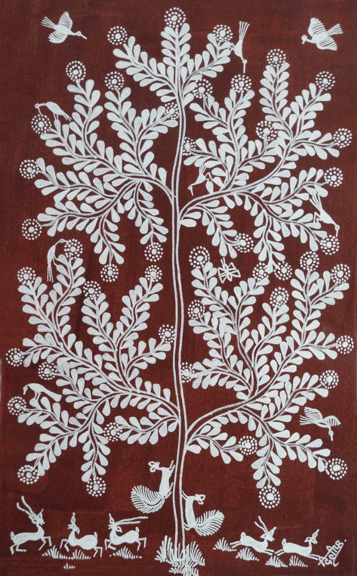 Nature's Beauty In Warli by Dilip Bahotha Thumbnail